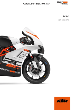 Manuel du propriétaire KTM RC 8C - Lire en ligne ou télécharger