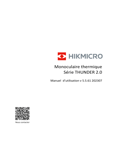 HIKMICRO THUNDER 2.0 Manuel utilisateur | Fixfr