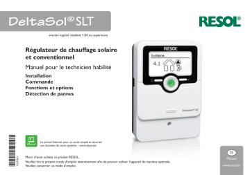 Resol DeltaSol SLT Manuel du propriétaire - Régulateur de chauffage solaire | Fixfr