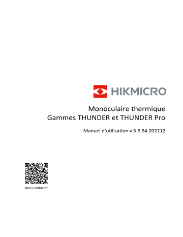 Manuel d'utilisateur HIKMICRO THUNDER Pro Clip-On - Télécharger PDF | Fixfr