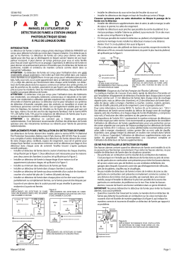 PARADOX SD360 Installation manuel