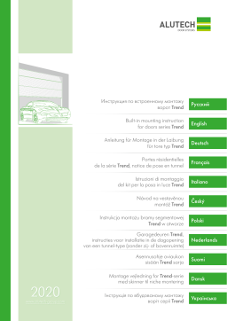 Manuel d'installation Alutech Trend - Télécharger le PDF