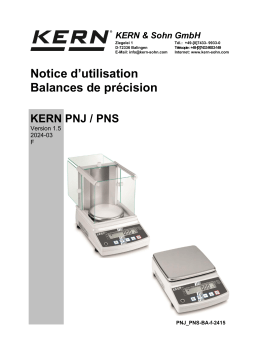 KERN PNJ 12000-1M Mode d'emploi - Balance de précision