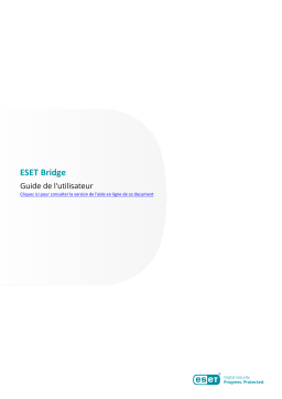 ESET Bridge 1 Manuel du propriétaire - Guide d'utilisation