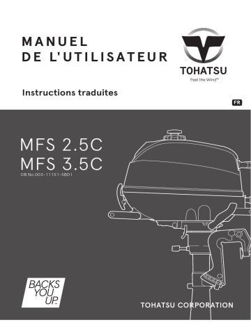 TOHATSU MFS 2.5C Manuel du propriétaire - Guide d'utilisation | Fixfr