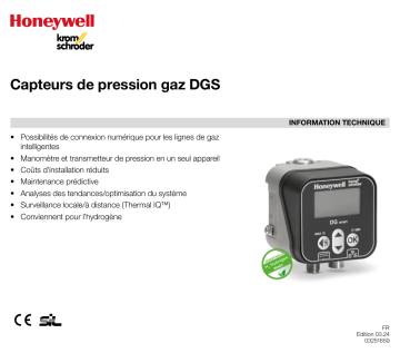 Kromschroder DGS Fiche technique - Télécharger le manuel PDF | Fixfr