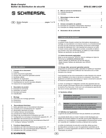 Schmersal SFB-EC-8M12-IOP Mode d'emploi | Fixfr