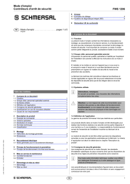 Mode d'emploi schmersal FWS 1206 A