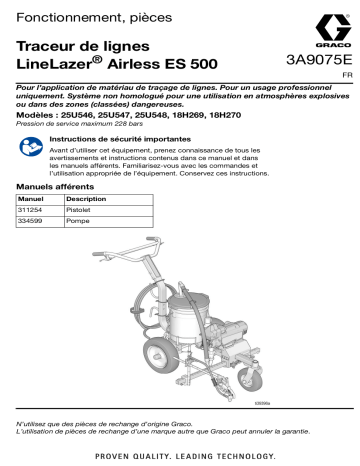 Graco LineLazer ES 500 Manuel - Traceur de lignes Airless | Fixfr