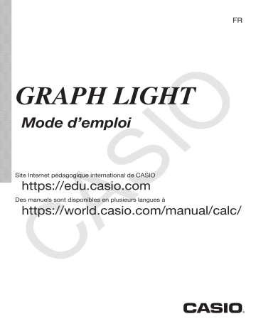 GRAPHLIGHT | Casio GRAPH LIGHTNEW Manuel utilisateur | Fixfr