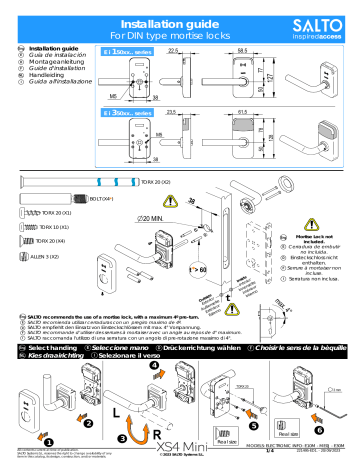 Salto XS4 Mini Metal Manuel du propriétaire - Contrôle d'accès électronique | Fixfr