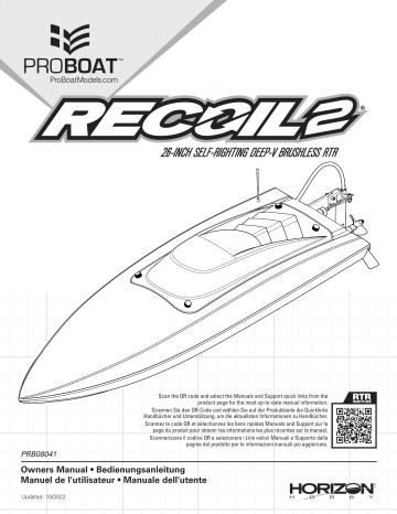 Manuel du propriétaire Pro Boat PRB08041 - Téléchargement PDF | Fixfr