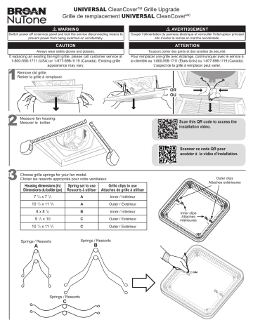 Broan FG701 Guide d'installation | Fixfr