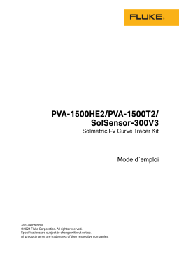 Fluke Kit de thermographie pour traceur de courbe I-V PVA-1500HE2 Manuel utilisateur