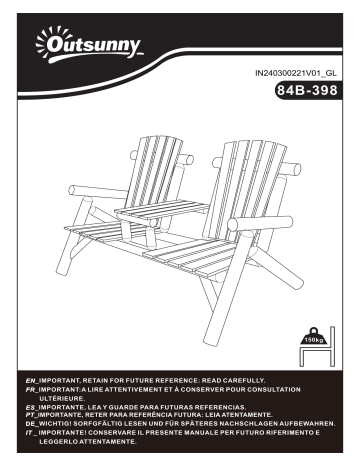 Outsunny 84B-398ND Manuel utilisateur | Fixfr