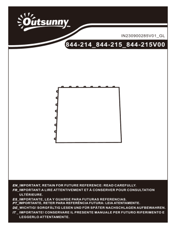 Outsunny 844-215GY Manuel d'utilisation | Fixfr