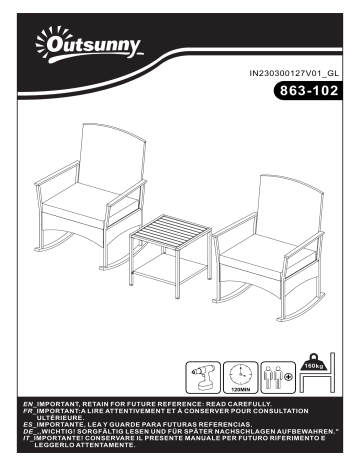 863-102GY | Outsunny 863-102YL Manuel utilisateur | Fixfr