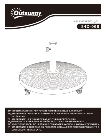 Outsunny 84D-068 Manuel utilisateur | Fixfr