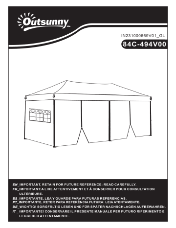 Outsunny 84C-494V00LG Manuel utilisateur | Fixfr
