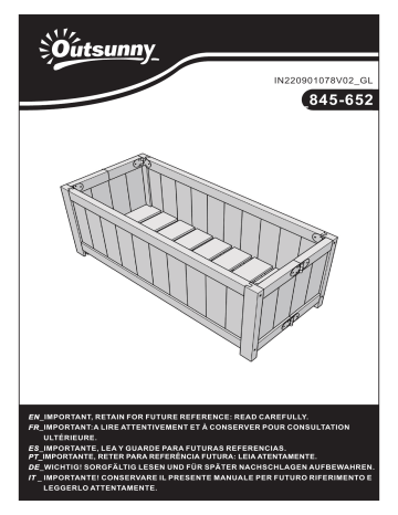 Outsunny 845-652 Manuel utilisateur | Fixfr