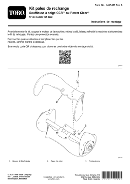 Instructions d'installation du kit de remplacement de pales Toro - CCR ou Power Clear Snowthrower