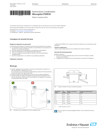 Manuel utilisateur Endres+Hauser KA Micropilot FWR30 | Fixfr