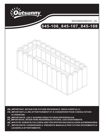 Manuel d'utilisation Outsunny 845-107 | Fixfr