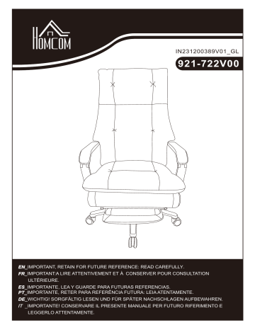 Manuel utilisateur HOMCOM 921-722V00CF | Fixfr