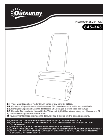 Outsunny 845-343GN Manuel Utilisateur | Fixfr