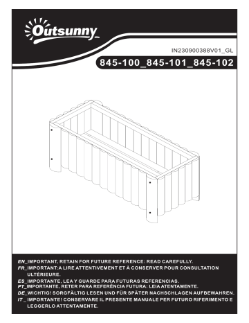 Outsunny 845-101 Manuel utilisateur | Fixfr