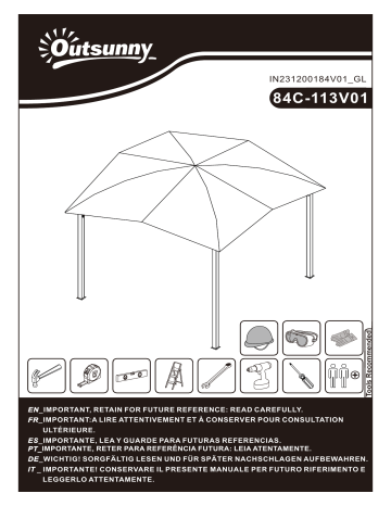 Outsunny 84C-113V01GY Manuel utilisateur | Fixfr