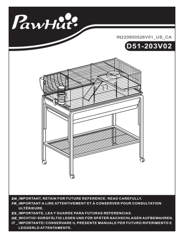 PawHut D51-203V02CG Manuel utilisateur | Fixfr