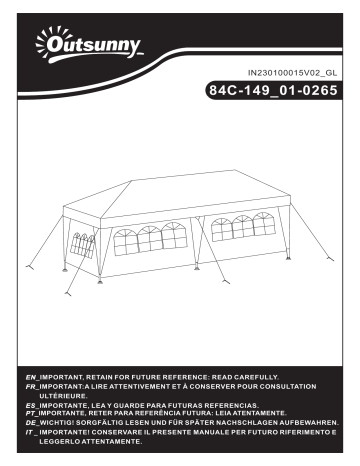 Manuel d'utilisation Outsunny 84C-149V02BU | Fixfr