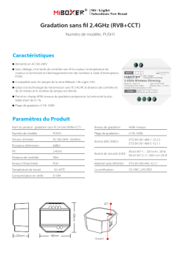Miboxer PUSH1 Manuel du propriétaire - Contrôle de l'éclairage sans fil