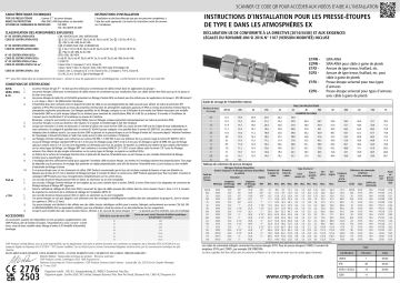 CMP E Type Presse-étoupes pour Atmosphères Explosives : Guide d'installation | Fixfr