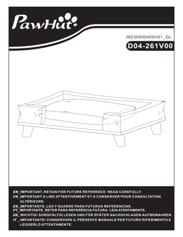 PawHut D04-261V00DB Manuel utilisateur - Télécharger Gratuit | Fixfr