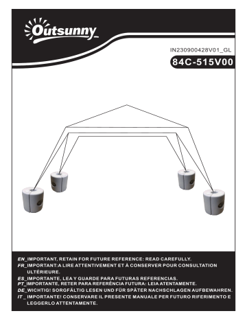 Outsunny 84C-515V00LG Manuel utilisateur | Fixfr