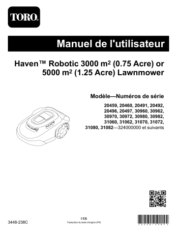 Haven Robotic 5000m2 Lawn Mower | Haven Robotic 3000m2 Lawn Mower | Haven Robotic 0.75 Acre Lawn Mower | Toro Haven Robotic 1.25 Acre Lawn Mower Manuel utilisateur | Fixfr