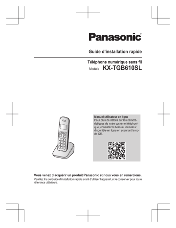 Manuel d'utilisation du Panasonic KXTGB610SL | Fixfr