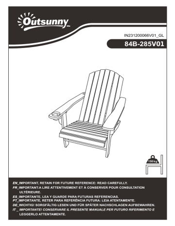 84B-285V01WT | Outsunny 84B-285V01ND Manuel utilisateur | Fixfr