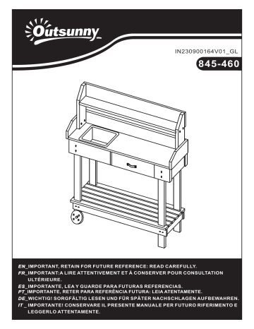 Outsunny 845-460ND Manuel utilisateur - Télécharger PDF | Fixfr