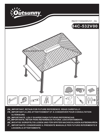 Outsunny 84C-532V00BK Manuel utilisateur | Fixfr