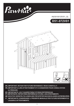 PawHut D51-072V01WT Manuel d'utilisation