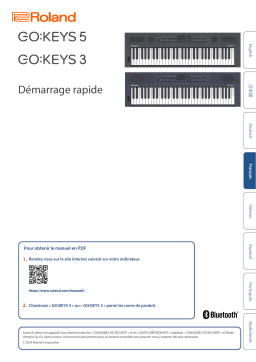 Manuel utilisateur Roland GO:KEYS 3 - Consultez en ligne ou téléchargez le PDF