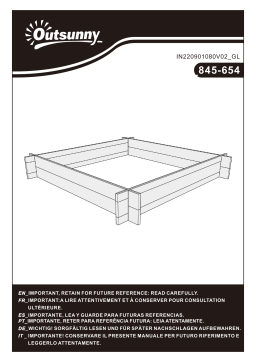 Manuel d'utilisation Outsunny 845-654 - Télécharger PDF