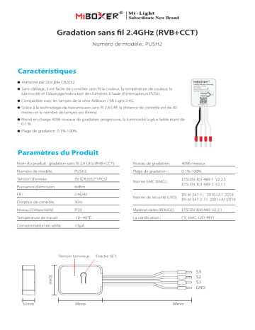 Manuel du propriétaire Miboxer PUSH2 - Téléchargement et lecture en ligne | Fixfr