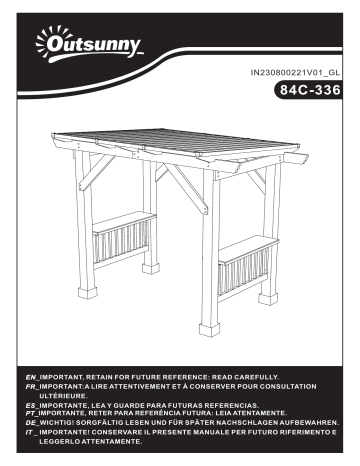 Outsunny 84C-336 Manuel utilisateur | Fixfr