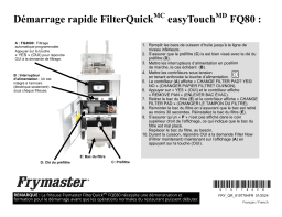 Frymaster FilterQuick Touch FQE80U - Guide de référence