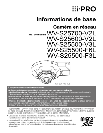 Manuel WV-S25500-V3L - i-PRO | Fixfr