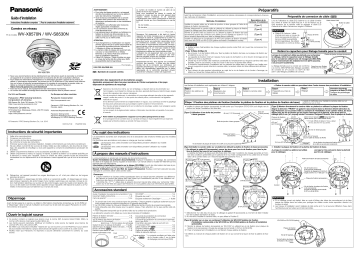 WV-S8530N | i-PRO WV-X8570N Guide d'installation | Fixfr
